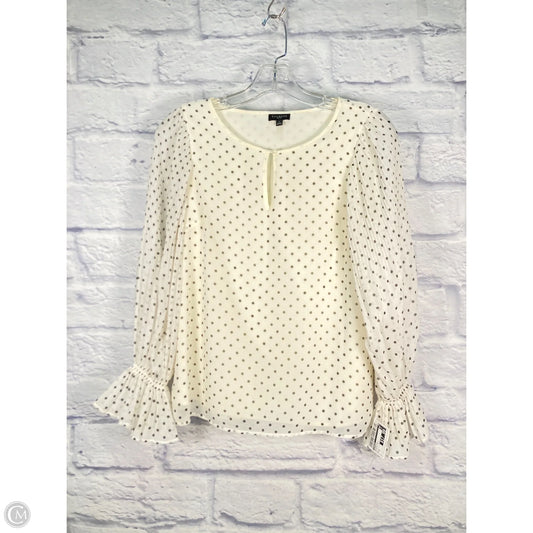 Blouse Long Sleeve By Talbots In Black & Cream, Size: S