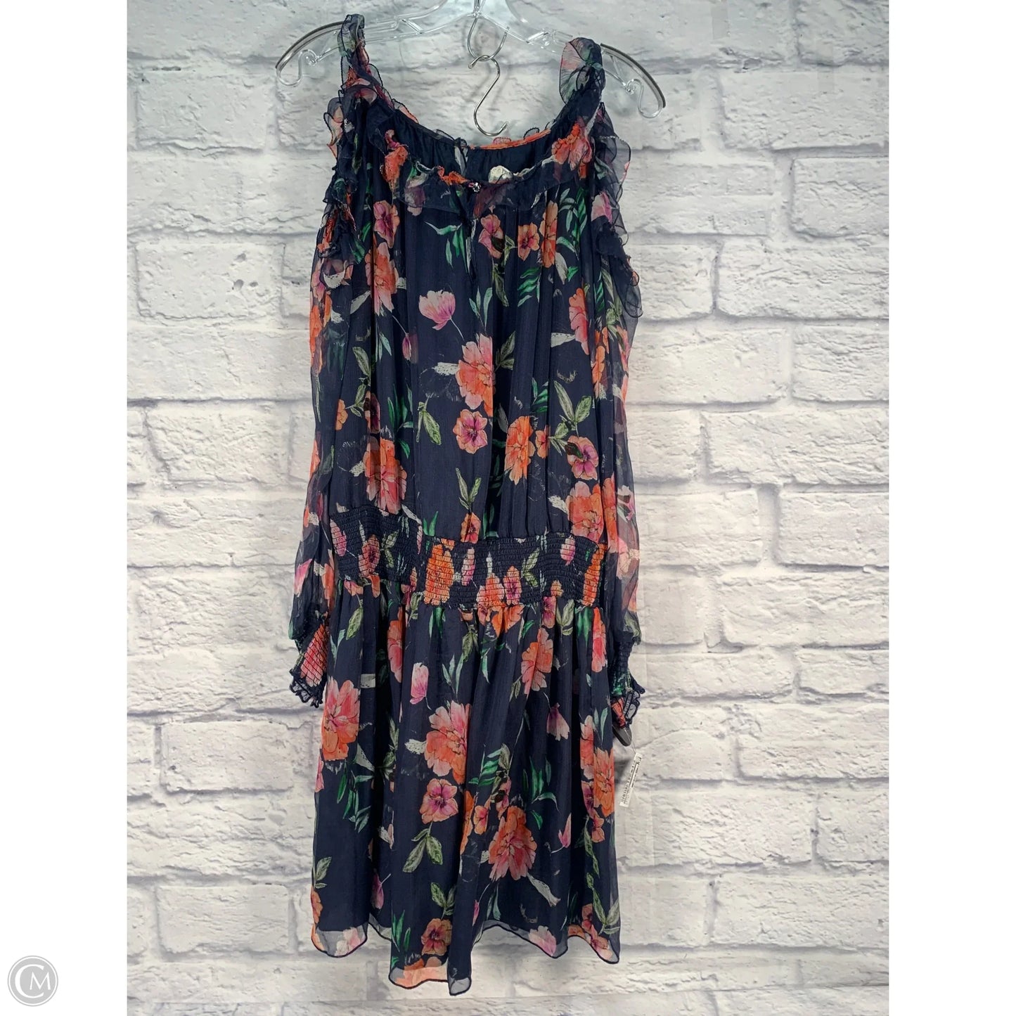 Dress Party Short By Johnny Was In Blue & Pink, Size: M