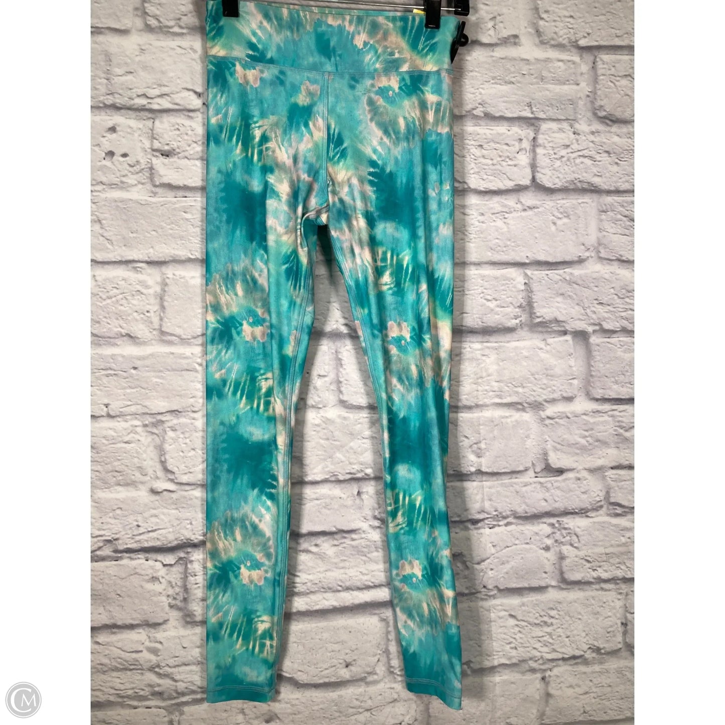 Athletic Leggings By Johnny Was In Blue & Cream, Size: S