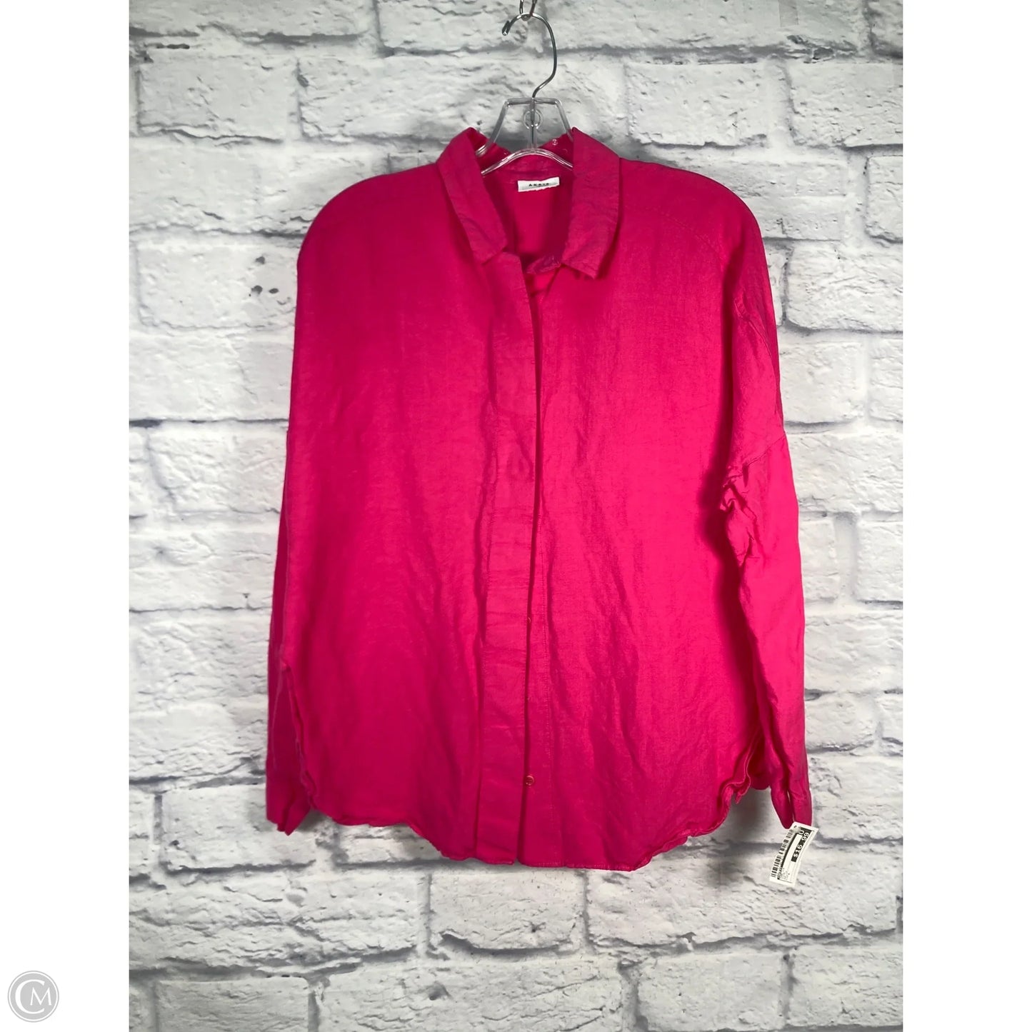 Top Long Sleeve By Akris In Pink, Size: L