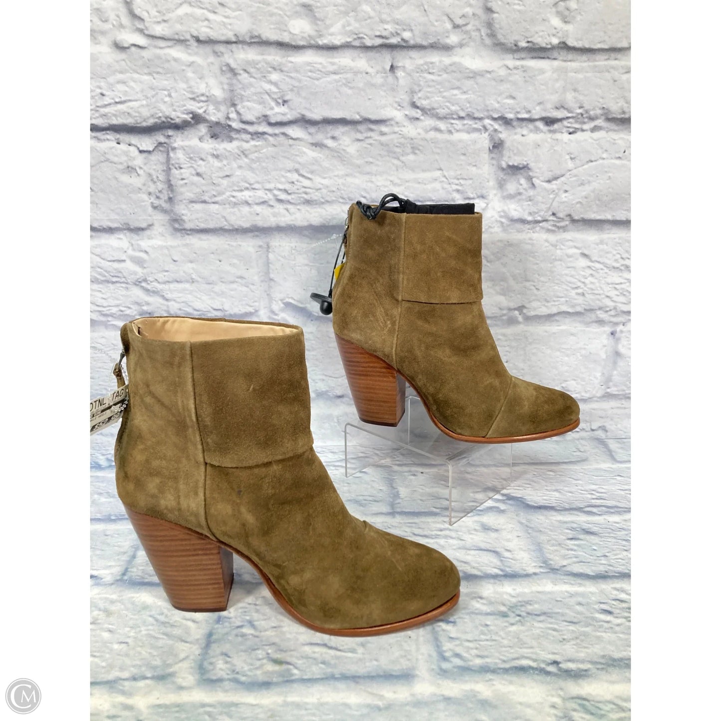 Boots Ankle Heels By Rag And Bone In Green, Size: 9.5