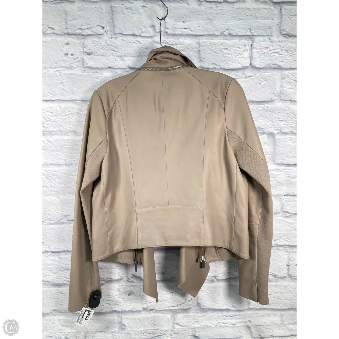 Jacket Leather By Bcbgmaxazria In Tan, Size: S