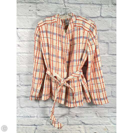 Jacket Other By Chicos In Blue & Cream, Size: M