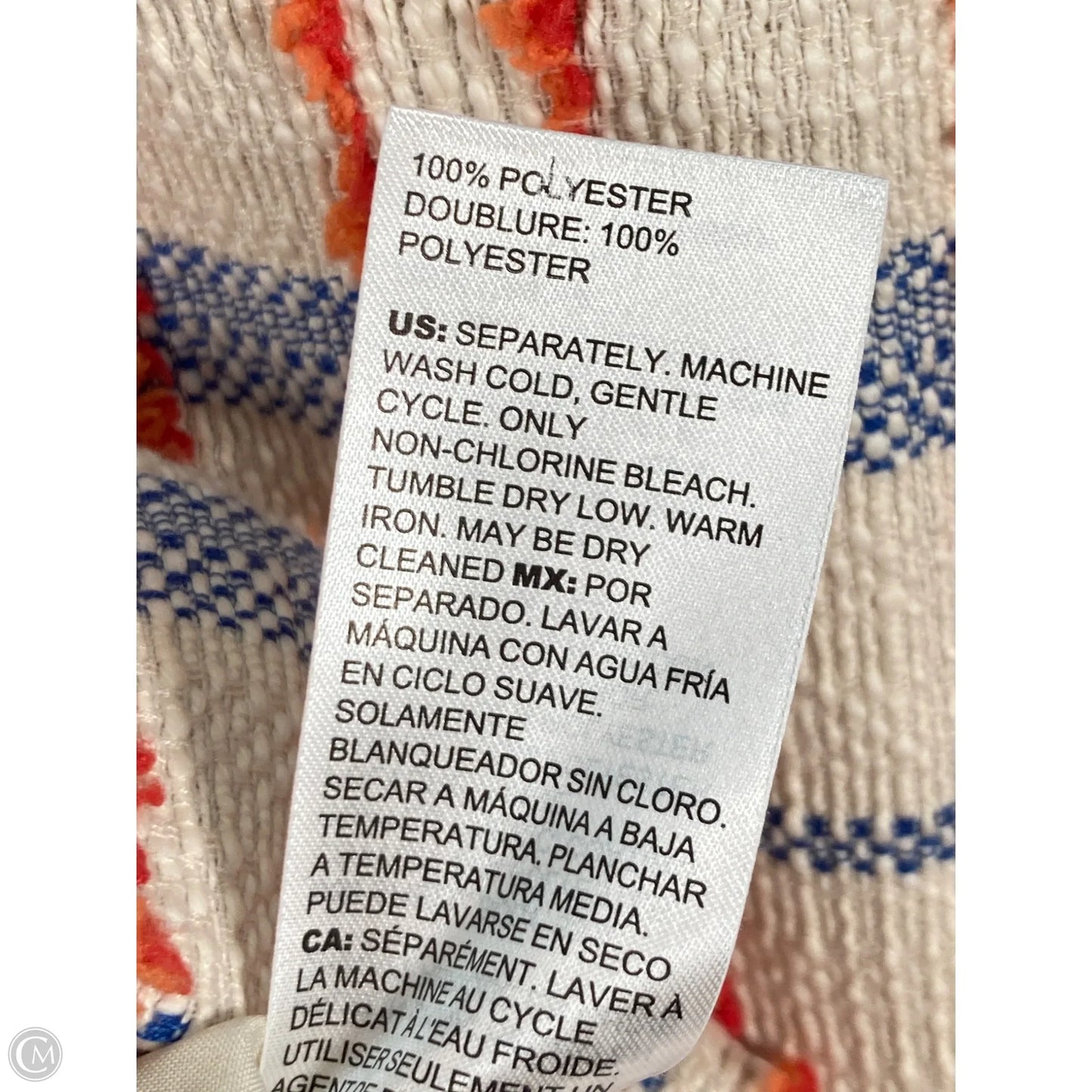 Jacket Other By Chicos In Blue & Cream, Size: M