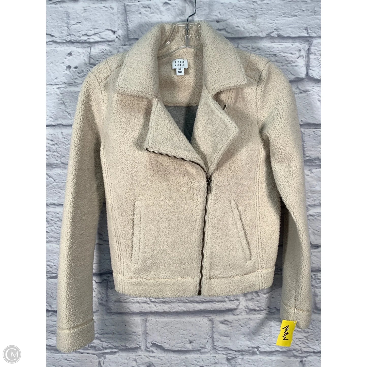 Jacket Faux Fur & Sherpa By Peyton Jensen In Cream, Size: Xs