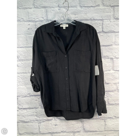 Top Long Sleeve By Cloth & Stone In Black, Size: S