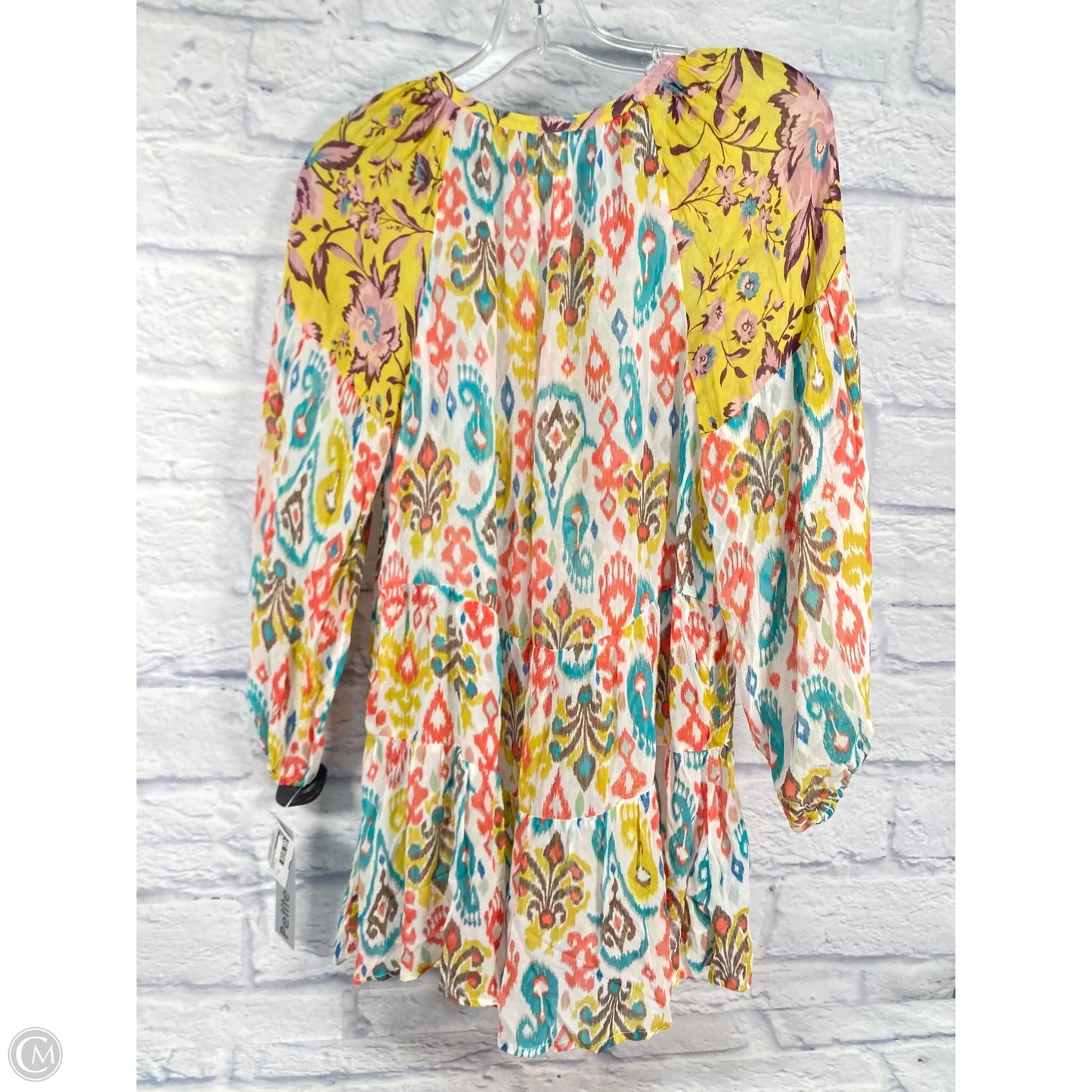 Blouse Long Sleeve By Anthropologie In Blue & Green, Size: Sp