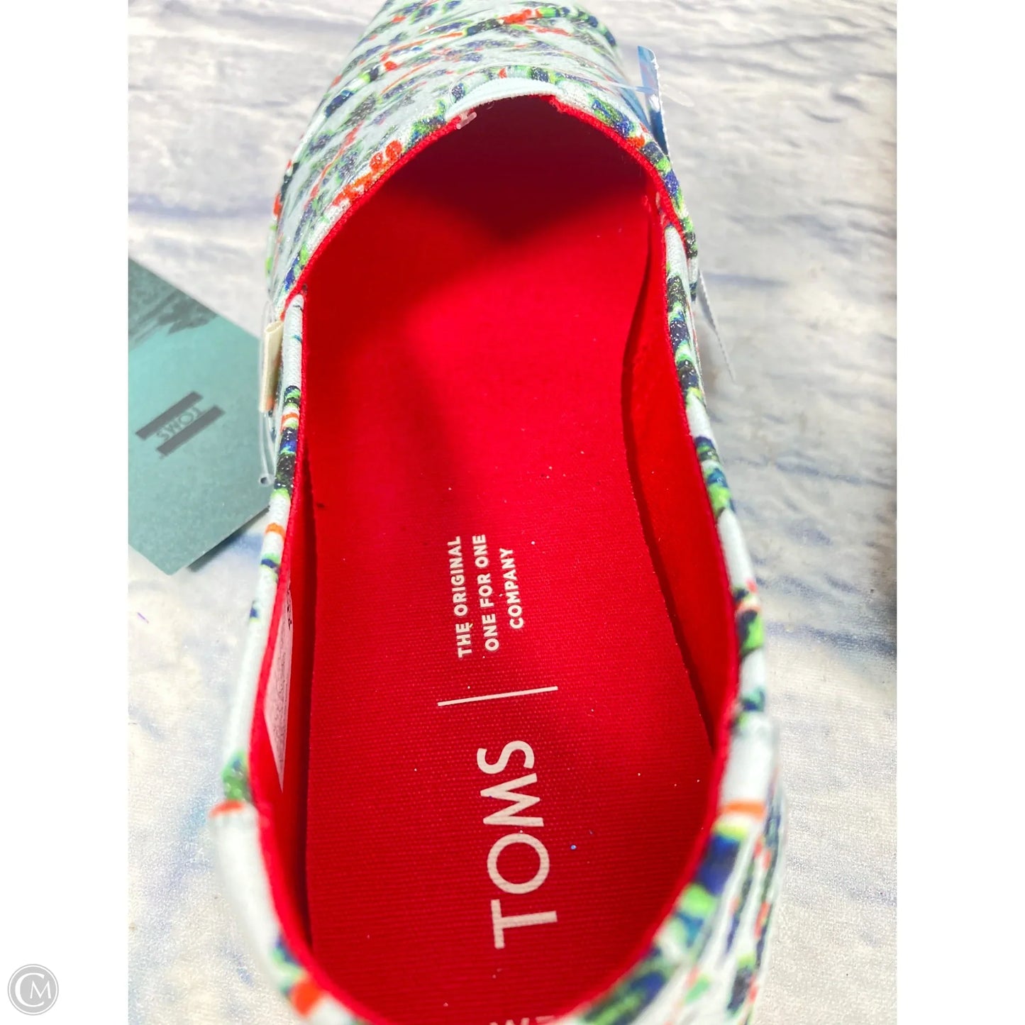 Shoes Flats By Toms In Blue & Green, Size: 7.5
