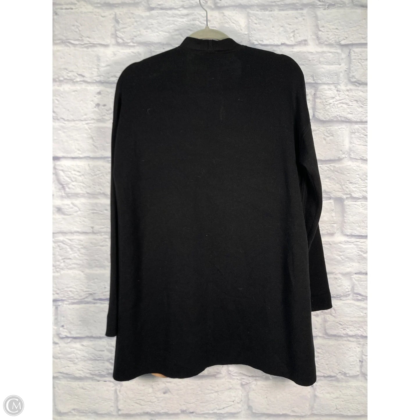 Sweater Cardigan By Eileen Fisher In Black & Brown, Size: M