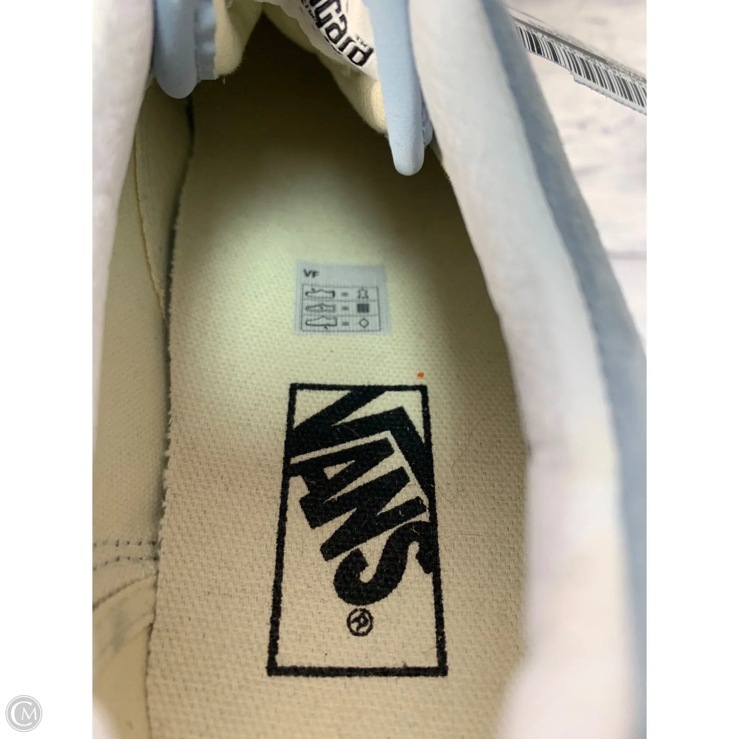 Shoes Sneakers By Vans In Blue & White, Size: 7.5