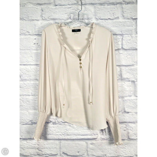 Blouse Long Sleeve By T Tahari In Tan, Size: M