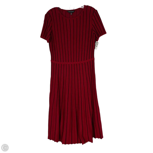 Dress Party Midi By Ming Wang In Black & Red, Size: Xs
