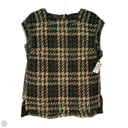 Skirt Set 2pc By Worth Ny In Green & Tan, Size: 4