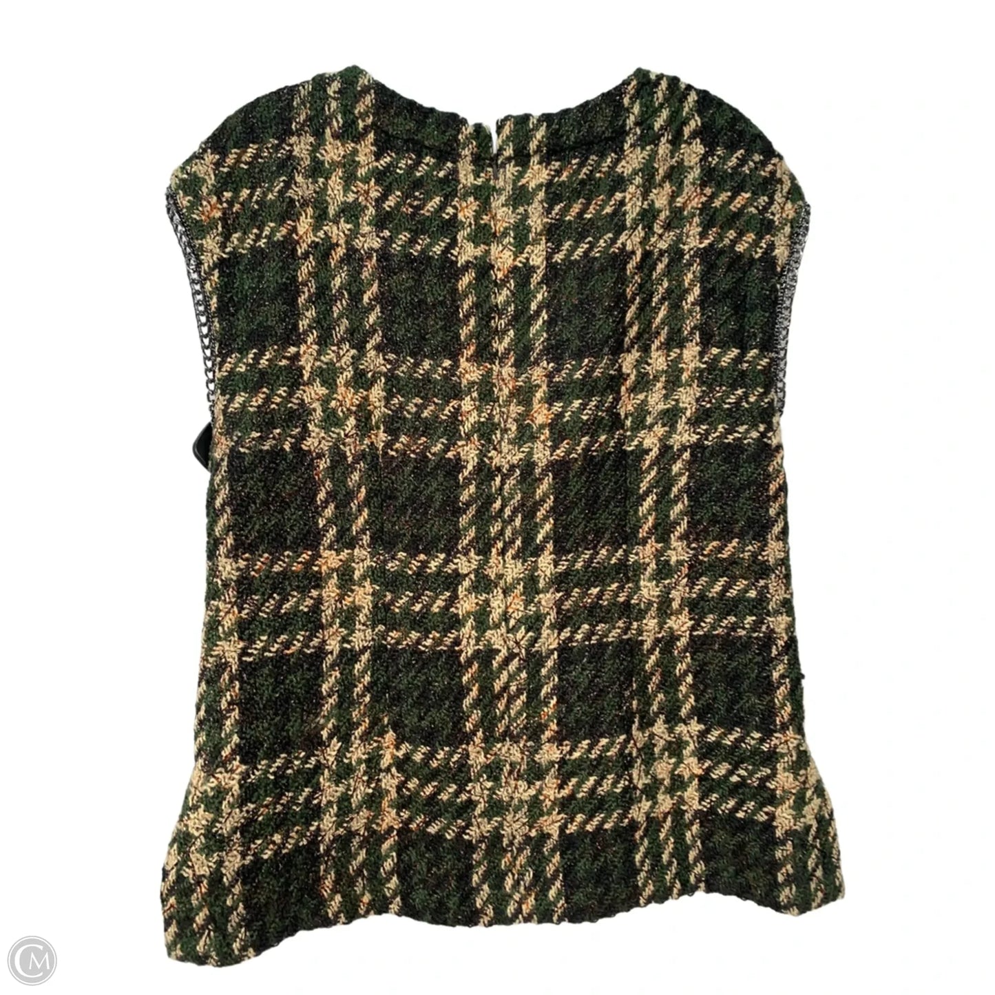 Skirt Set 2pc By Worth Ny In Green & Tan, Size: 4