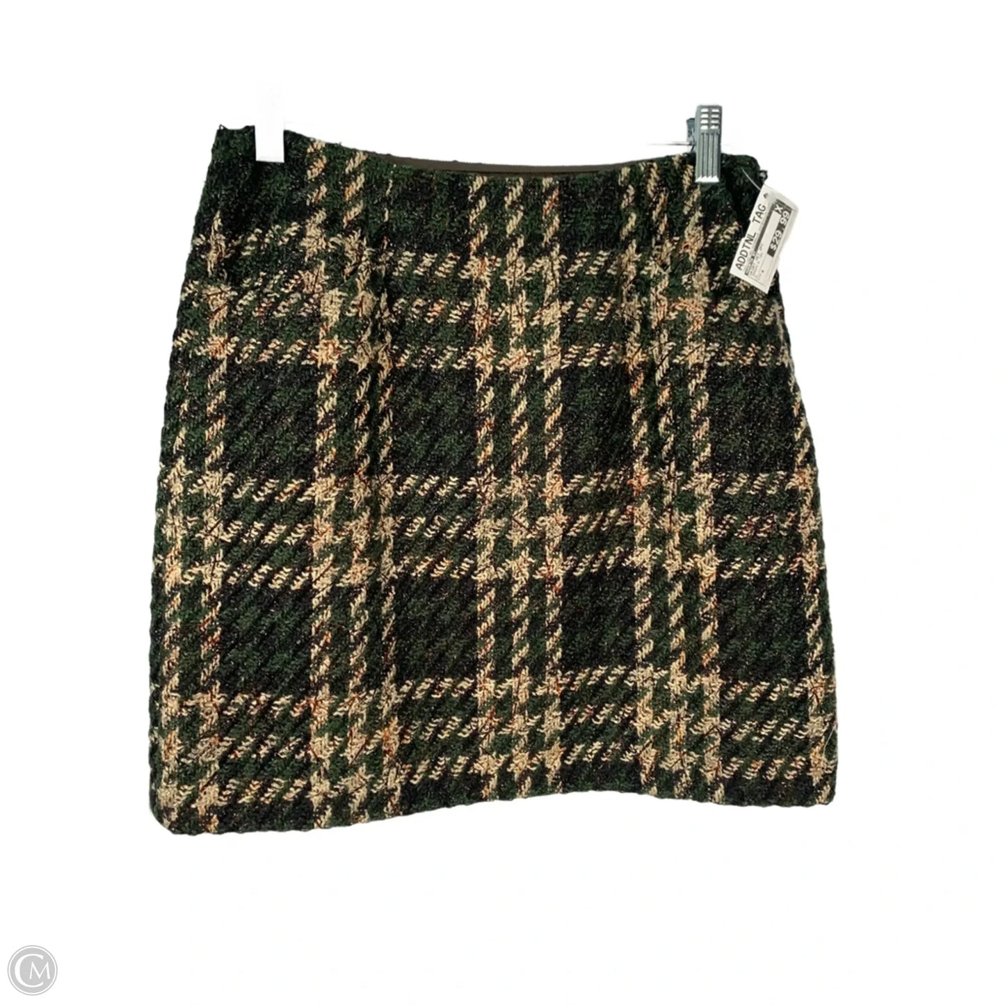 Skirt Set 2pc By Worth Ny In Green & Tan, Size: 4