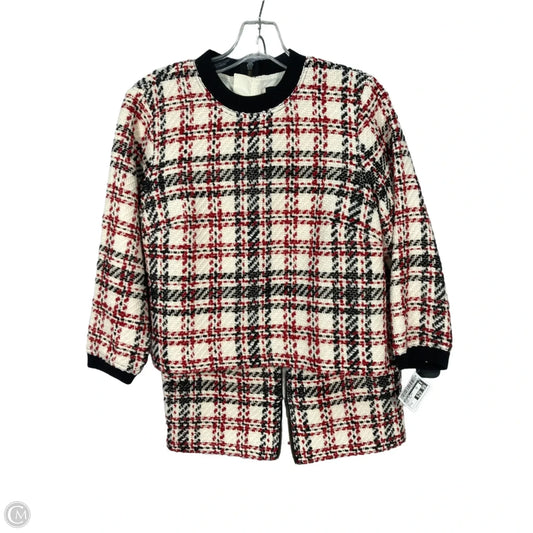 Skirt Set 2pc By Worth Ny In Cream & Red, Size: 4