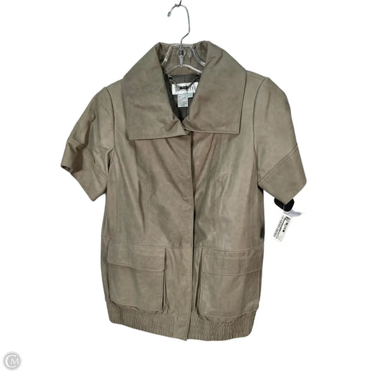 Jacket Leather By Worth Ny In Tan, Size: S