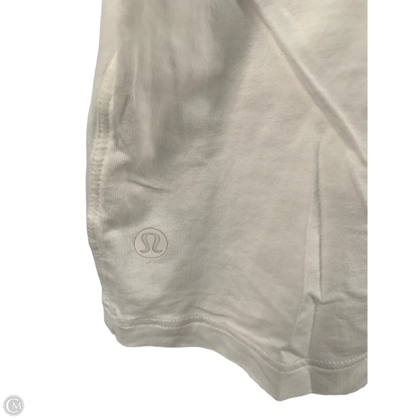 Athletic Top Short Sleeve By Lululemon In White, Size: S