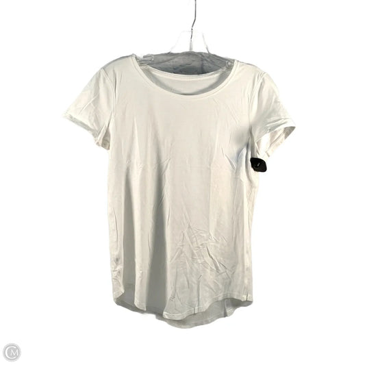 Athletic Top Short Sleeve By Lululemon In White, Size: S