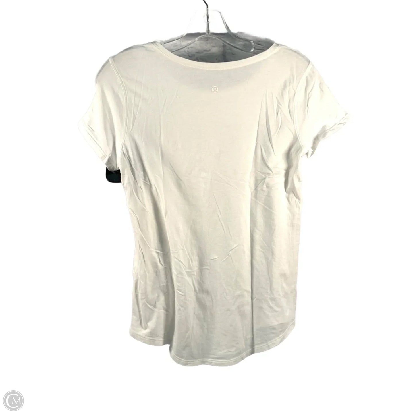 Athletic Top Short Sleeve By Lululemon In White, Size: S