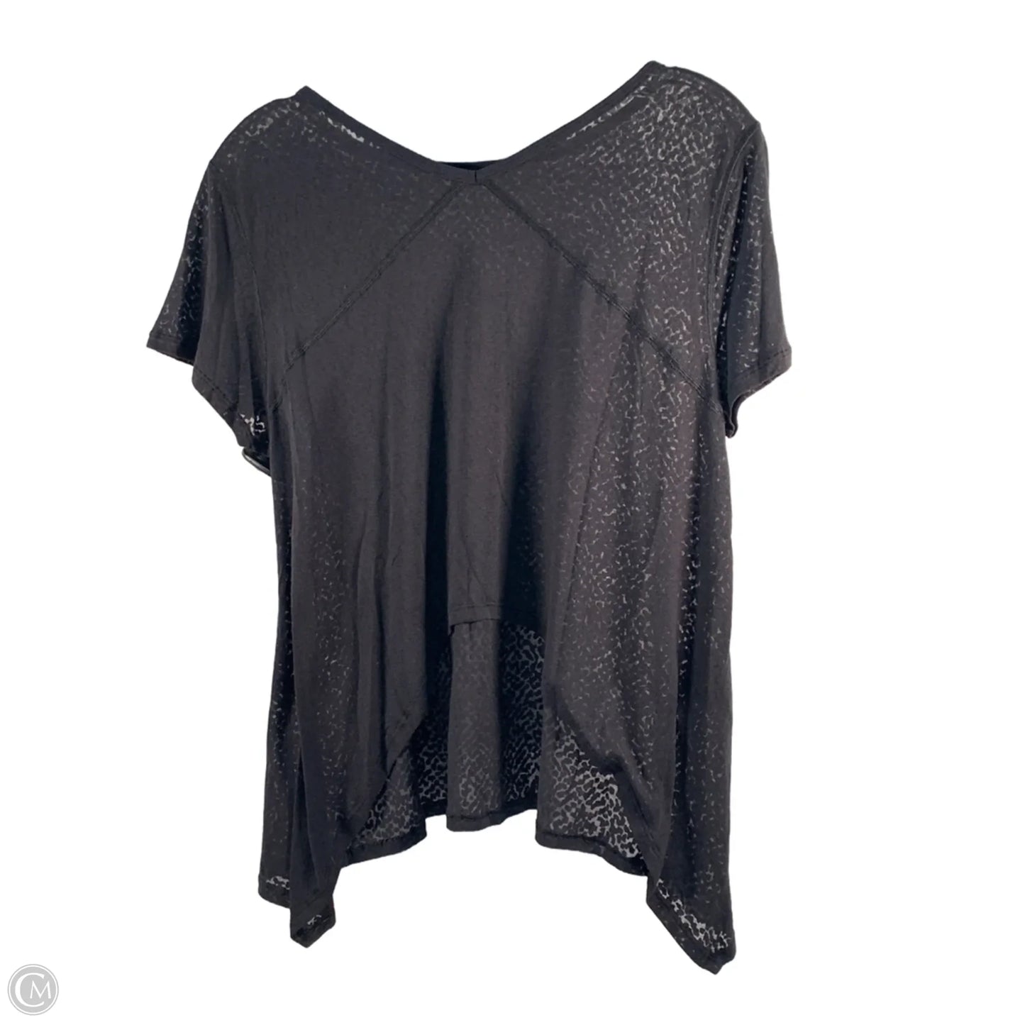 Athletic Top Short Sleeve By Lululemon In Black, Size: S