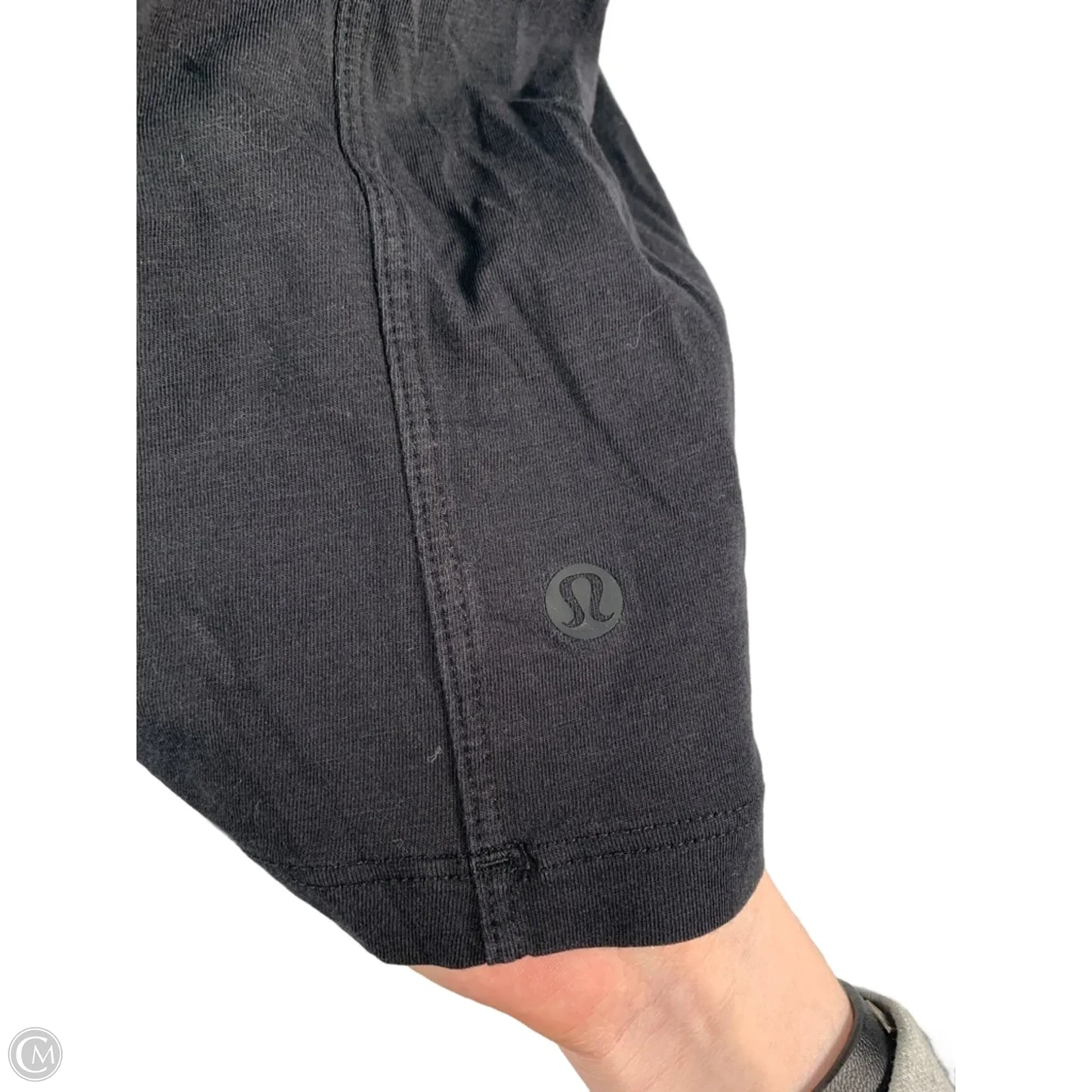 Athletic Top Short Sleeve By Lululemon In Black, Size: S