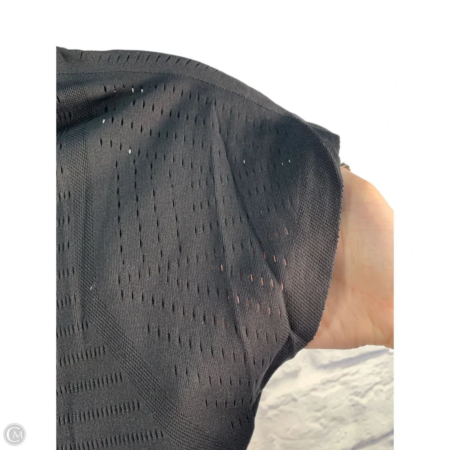 Athletic Top Short Sleeve By Lululemon In Black, Size: S