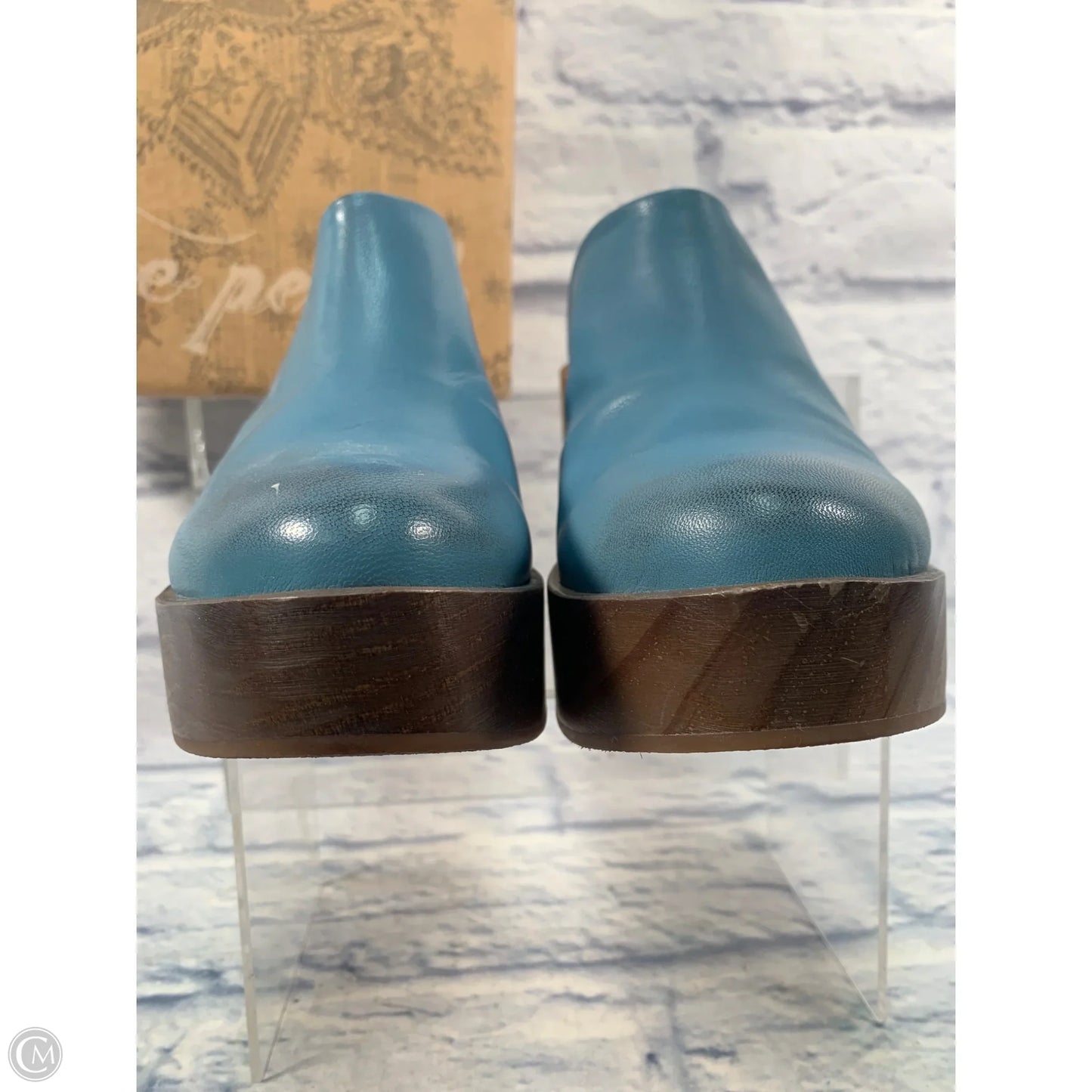 Shoes Heels Block By Free People In Blue & Brown, Size: 8