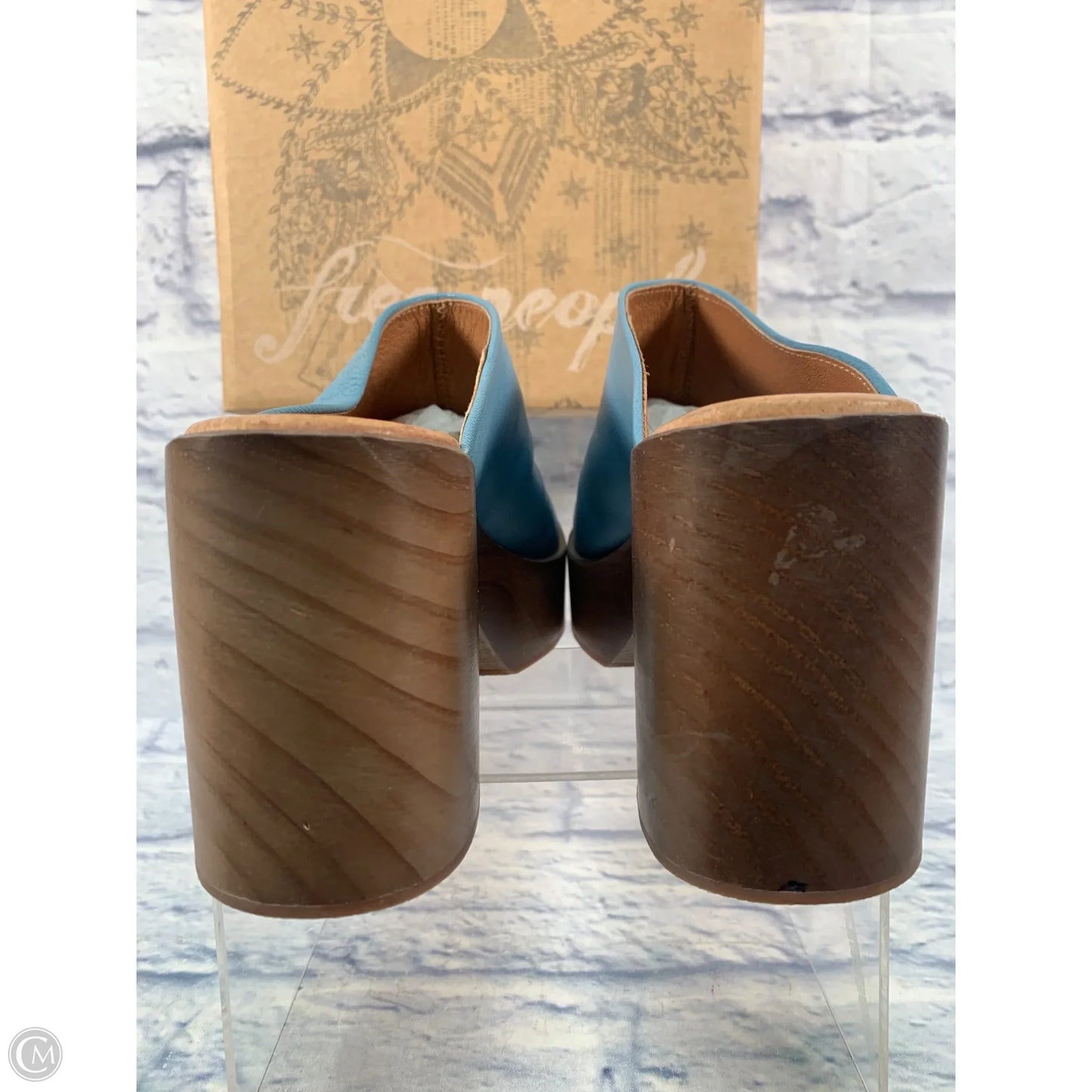 Shoes Heels Block By Free People In Blue & Brown, Size: 8