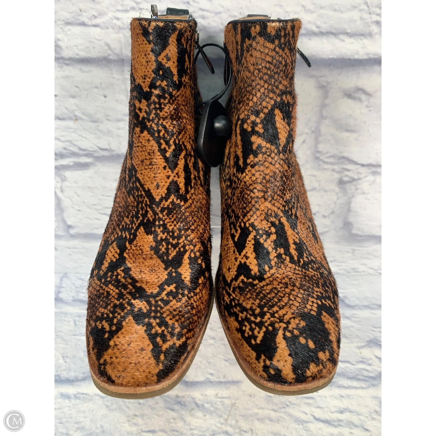 Boots Ankle Heels By Sofft In Animal Print, Size: 8