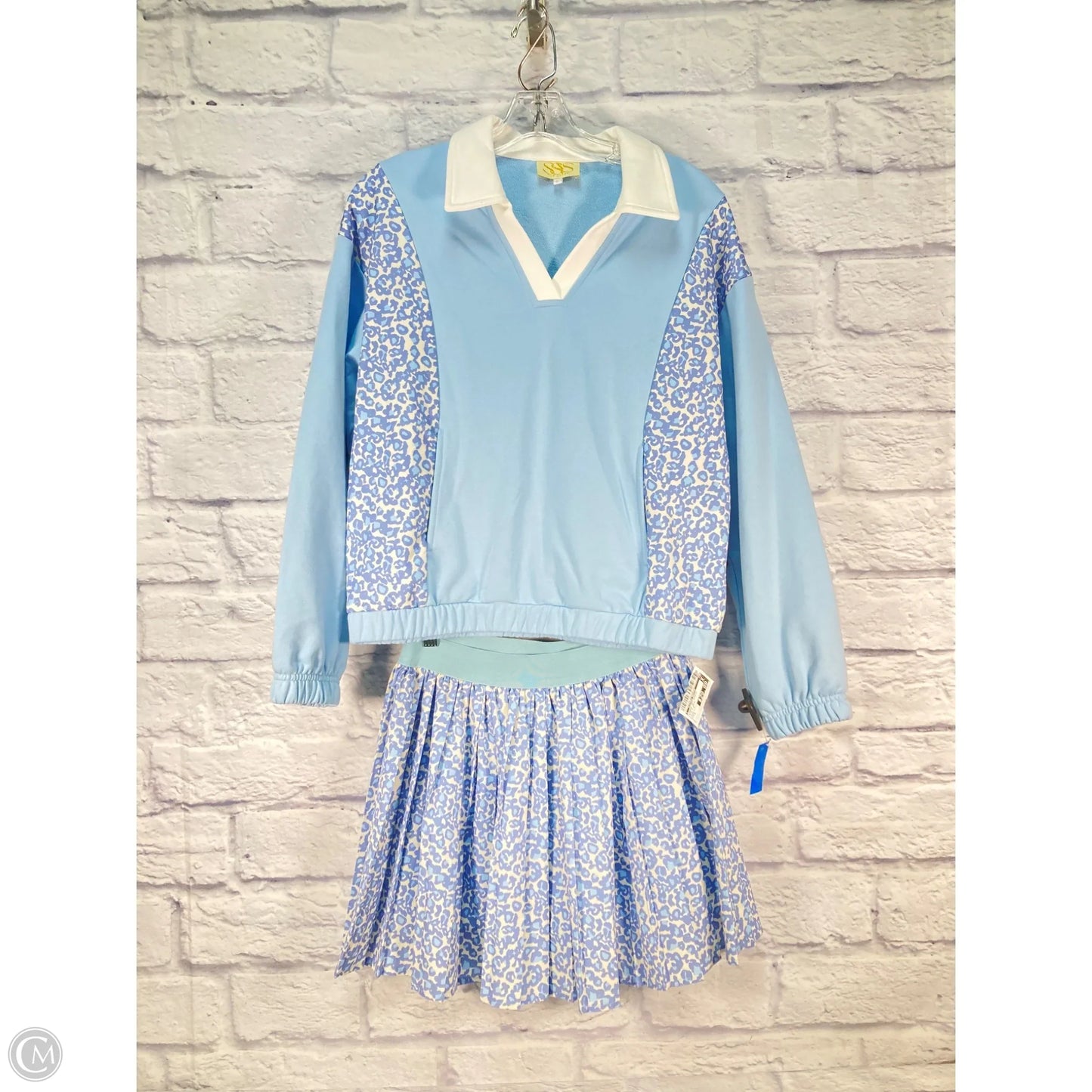 Lounge Set Shorts By Clothes Mentor In Blue & Cream, Size: S