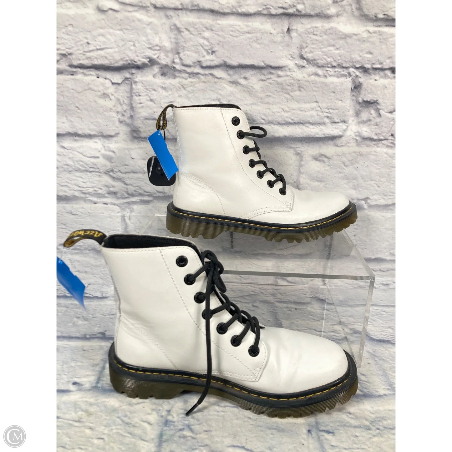 Boots Combat By Dr Martens In White, Size: 8