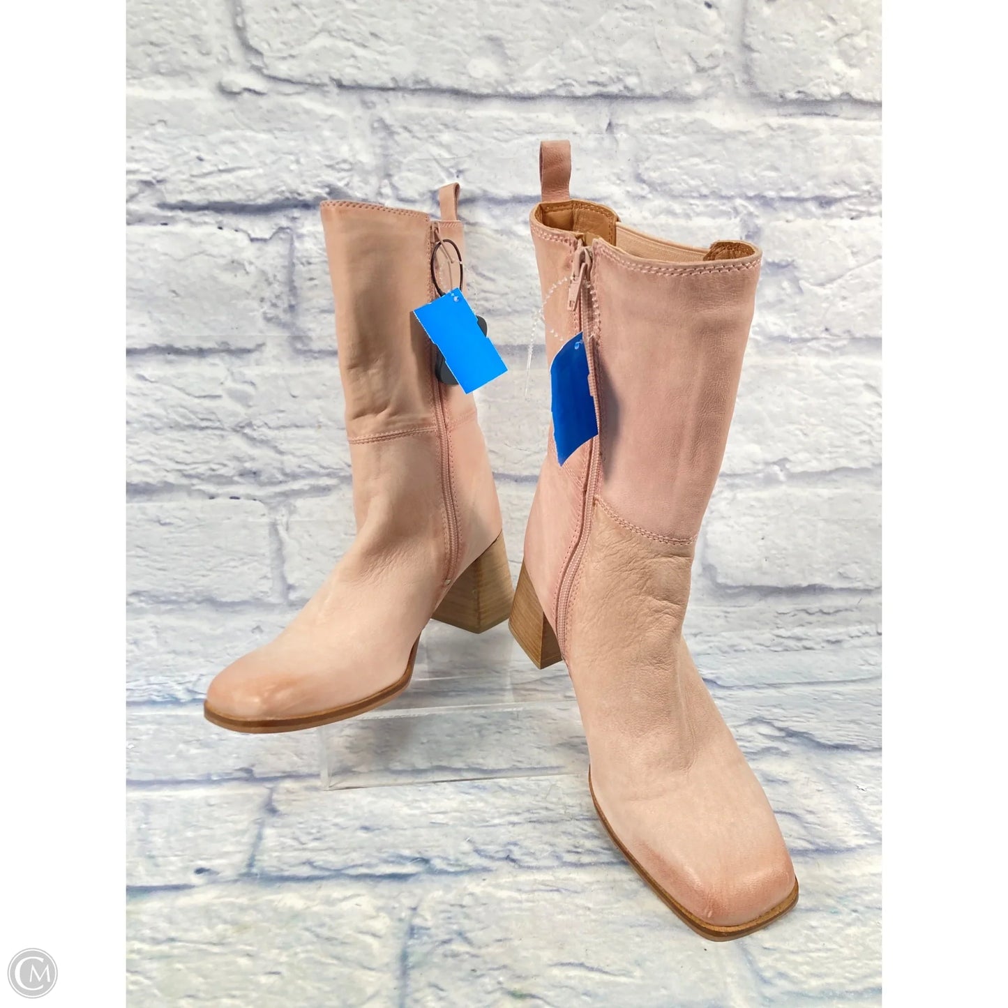 Boots Mid-calf Heels By Diba In Pink, Size: 8.5