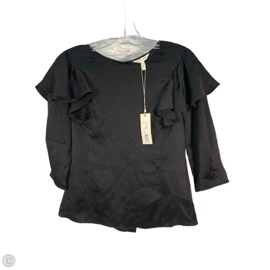 Blouse Long Sleeve By Rebecca Taylor In Black, Size: Xs