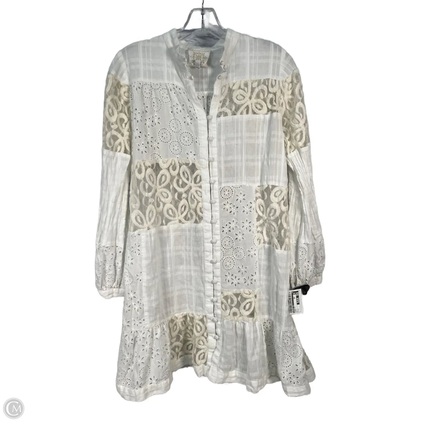 Tunic Long Sleeve By Johnny Was In Cream, Size: S