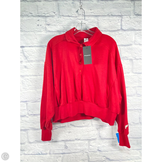 Sweatshirt Collar By Fabletics In Red, Size: S
