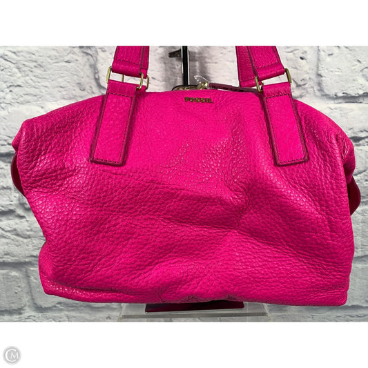 Handbag Leather By Fossil, Size: Large