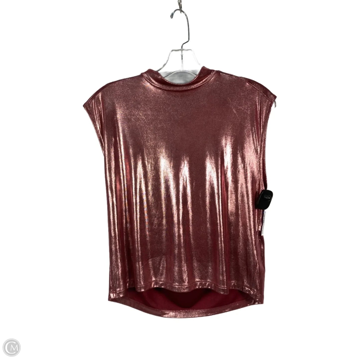 Top Short Sleeve By Anthropologie In Pink & Silver, Size: Xs