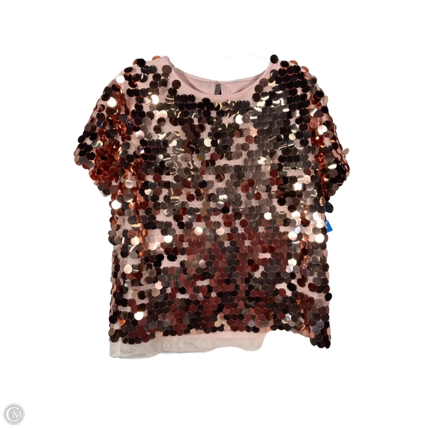 Top Short Sleeve By Eva Franco In Pink, Size: S