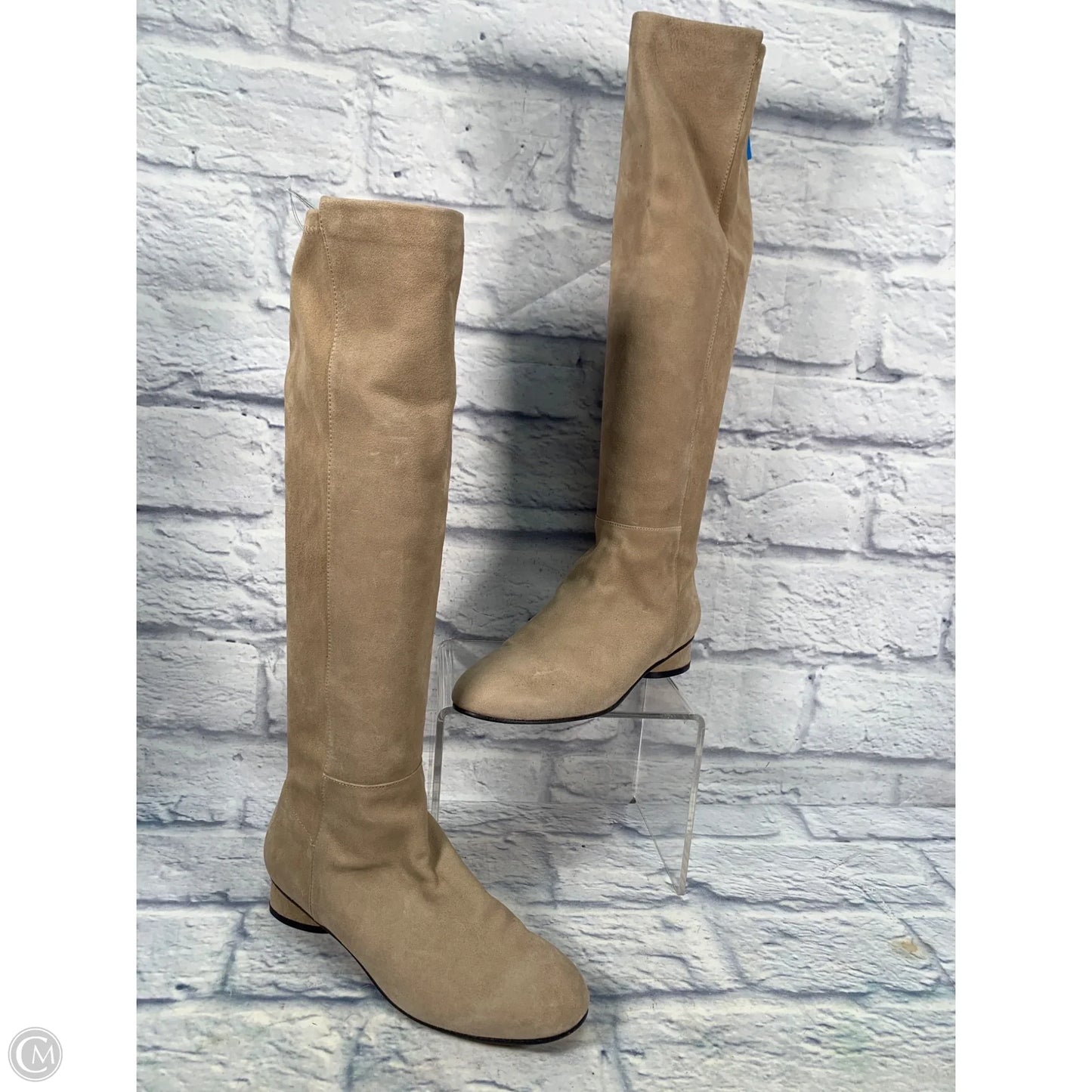 Boots Designer By Stuart Weitzman In Tan, Size: 7.5