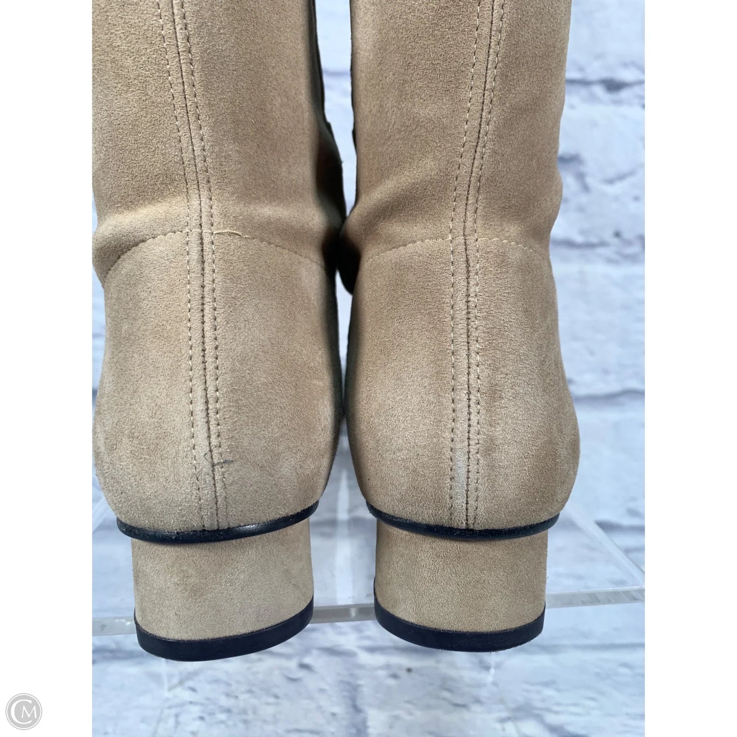 Boots Designer By Stuart Weitzman In Tan, Size: 7.5