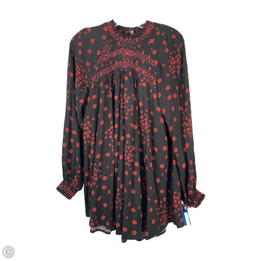 Top Long Sleeve By Free People In Black & Red, Size: S