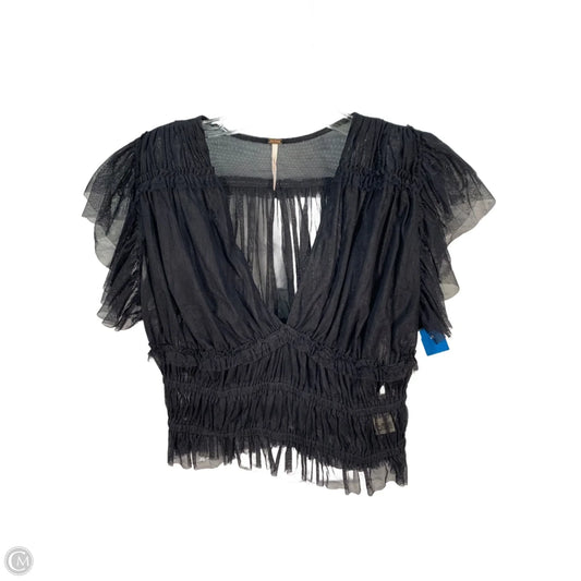 Top Short Sleeve By Free People In Black, Size: M