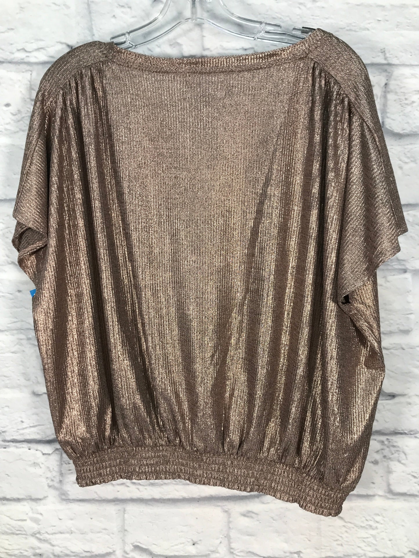 Top Short Sleeve By Anthropologie In Rose Gold, Size: L