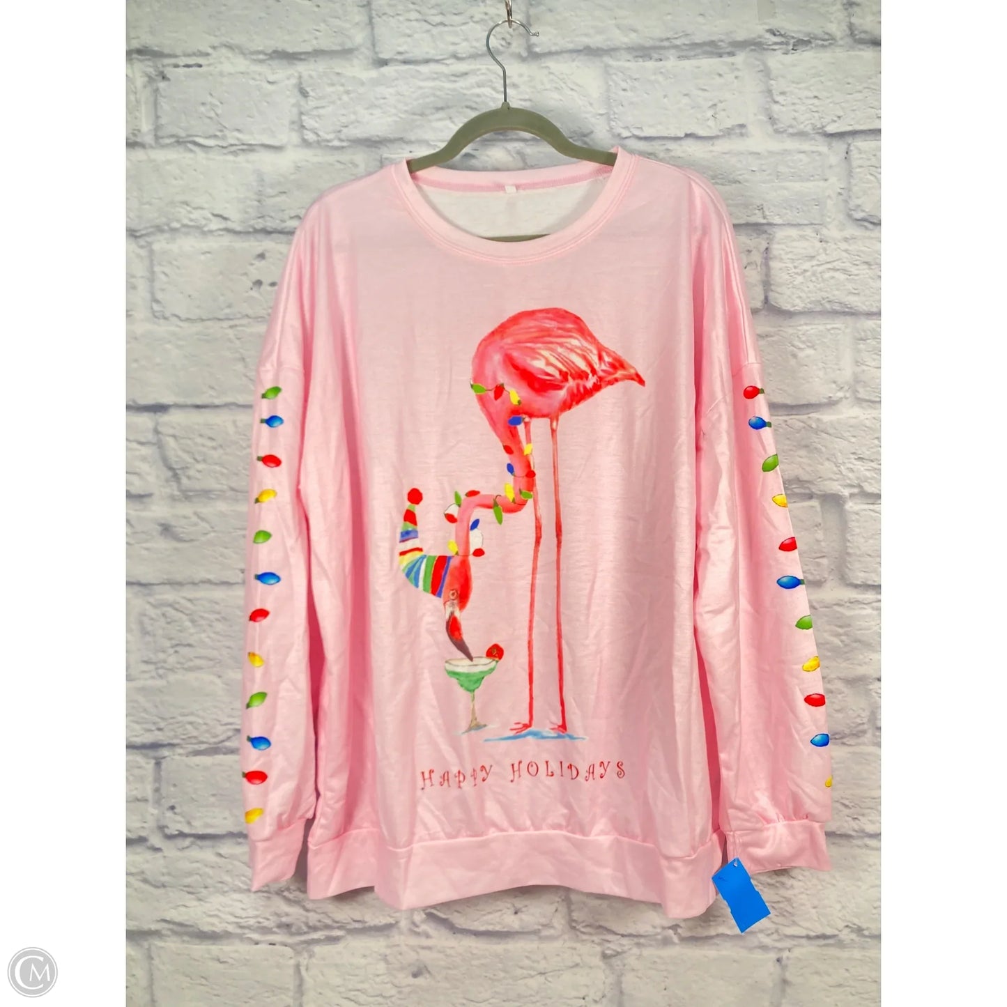 Sweatshirt Crewneck By Clothes Mentor In Pink, Size: 2x