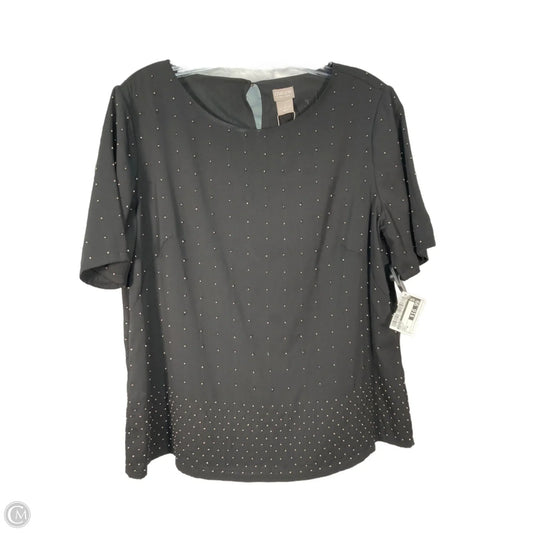 Top Short Sleeve By Chicos In Black, Size: M