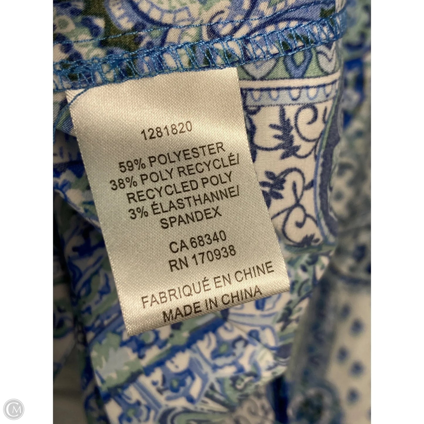 Top Long Sleeve By Maison Damelie In Blue, Size: L