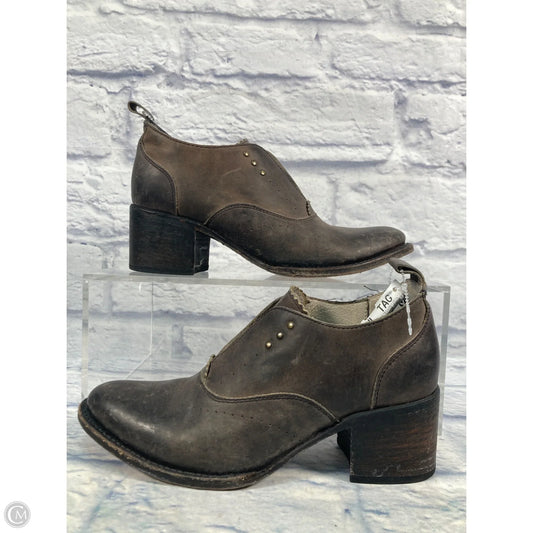 Boots Ankle Heels By Freebird In Brown, Size: 8