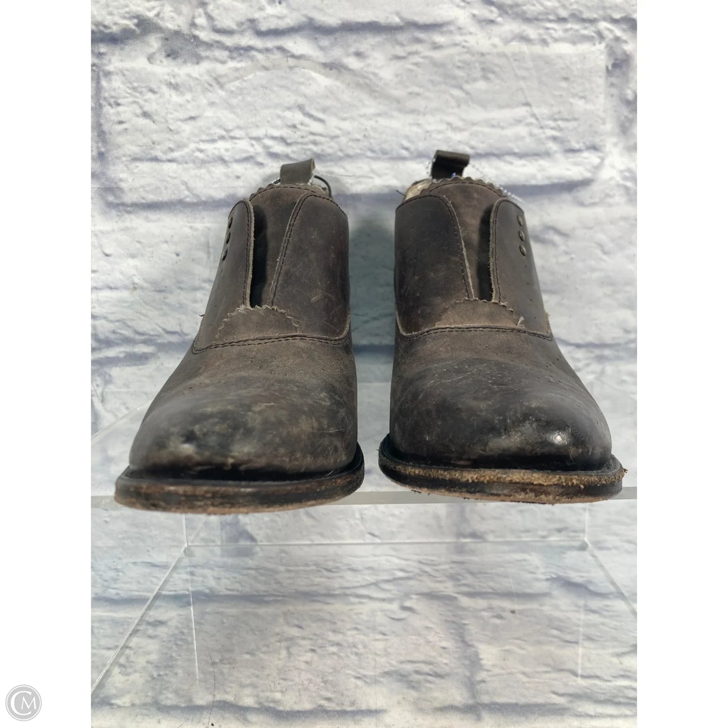 Boots Ankle Heels By Freebird In Brown, Size: 8