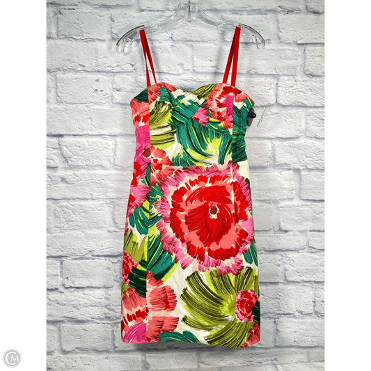 Dress Casual Short By Nanette Lepore In Green & Pink, Size: S